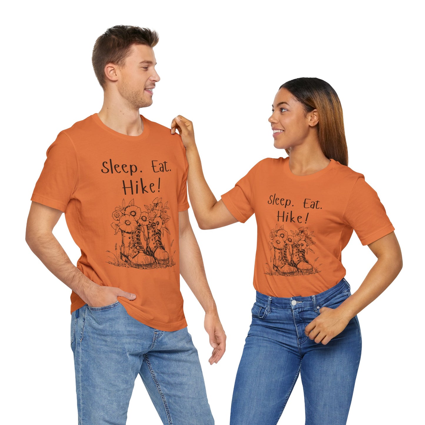 Sleep, Eat, Hike! Unisex Tee, Hiking Shirt