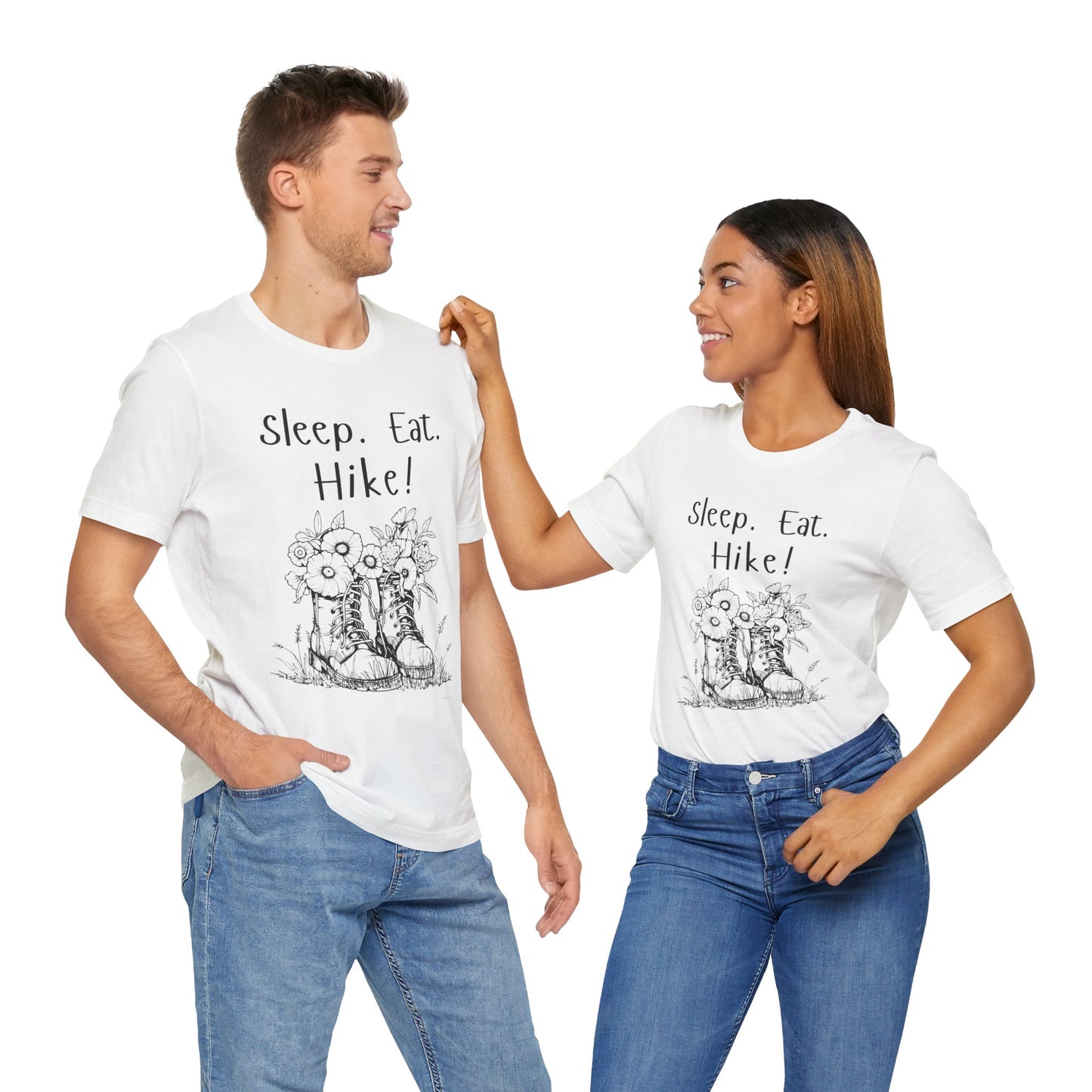Sleep, Eat, Hike! Unisex Tee, Hiking Shirt