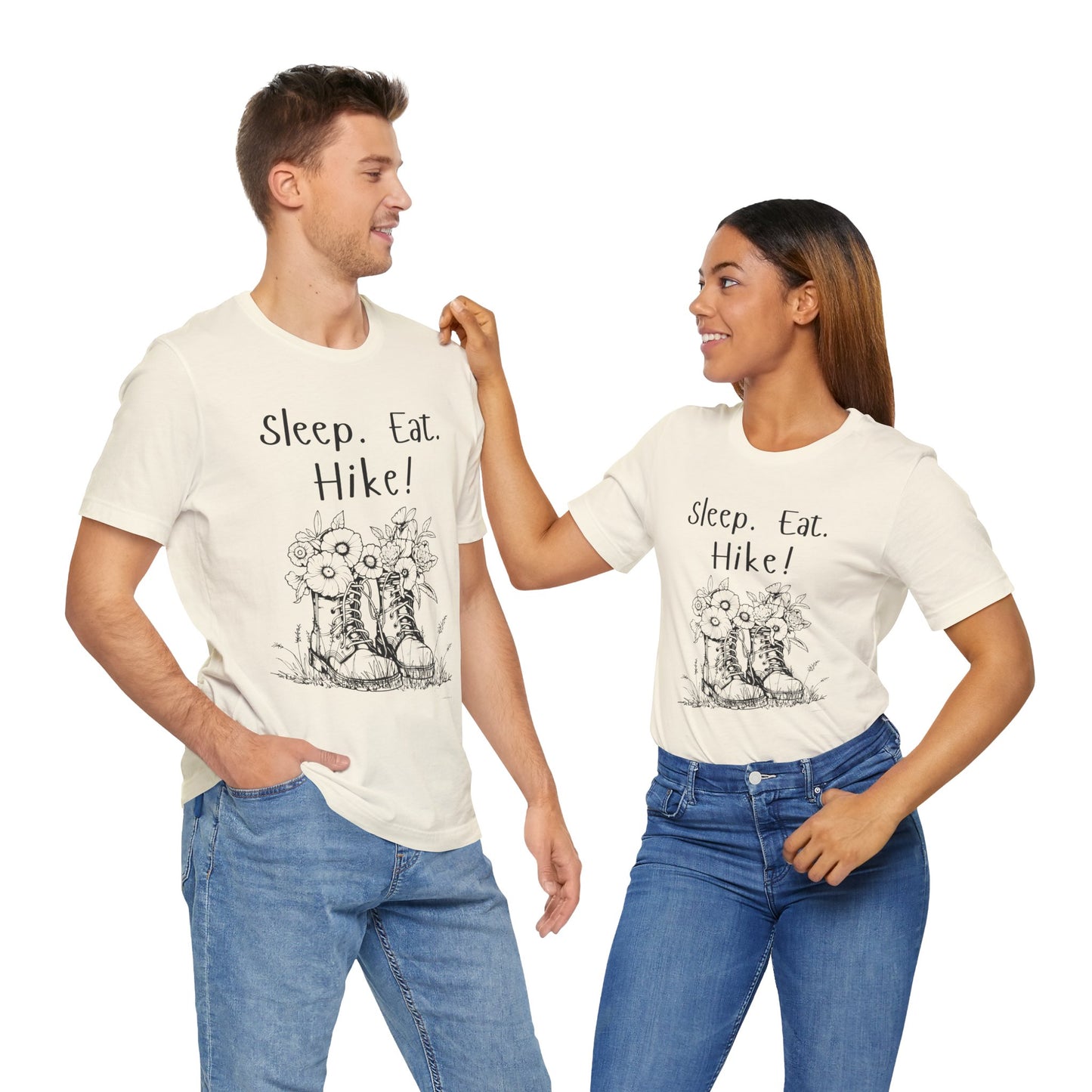 Sleep, Eat, Hike! Unisex Tee, Hiking Shirt