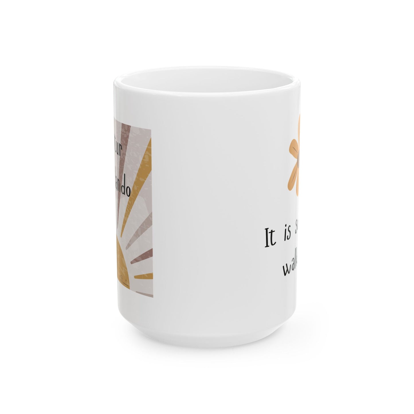 Salvitur Ambulando (It is Solved by Walking) Ceramic Mug, (11oz, 15oz)