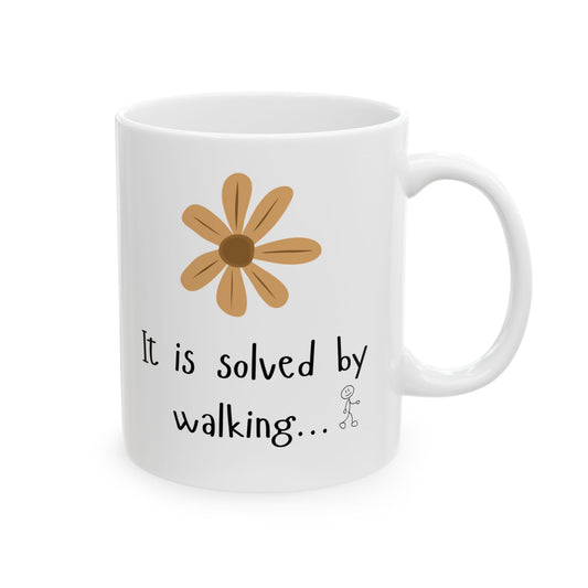Salvitur Ambulando (It is Solved by Walking) Ceramic Mug, (11oz, 15oz)